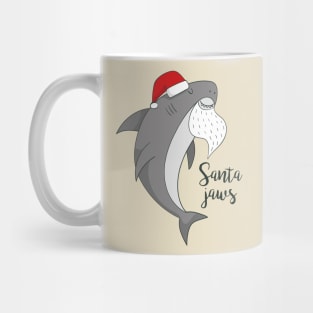 Santa Jaws- Funny Shark Christmas Gifts Mug